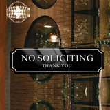 2Pcs No Soliciting Sign for House, Home, and Office No Solicitation Sign White
