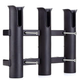 3-Tube Fishing Rod Holder Bracket Rack for Boats Garage and Cooler Black