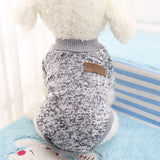 Pet Puppy Dog Cat Warm Winter Sweater Vest Knitted Coat Jacket for Small Dog Grey