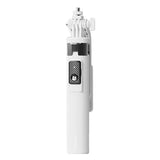 Bluetooth Selfie Stick Tripod LED Light Phone Holder White