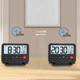 Smart Digital Alarm Clock with Temperature Display Snooze Function and LED Backlight Black