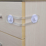 8Pcs Proofing Security Lock Self-Adhesive Cabinet Door Security Locks