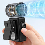Handheld Turbo Fan Clip On with LED Display 4 Speeds 180 Tilt Black