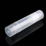 100 PCS Empty lipstick Plastic Lip Balm Container Tubes Caps 5g DIY Balm Transparent