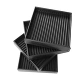 8 PCS Rubber Furniture Leg Floor Protectors with Anti Slip Textured Base Black