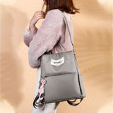 3-in-1 Anti-Theft Backpack for Women Men Convertible Handbag Travel Shoulder Bag Khaki