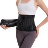 Adjustable Waist Band with Removable Stays Waist Wrap Black