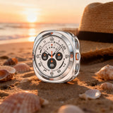 Full Cover Case and Glass Protector Compatible With Samsung Galaxy Watch Ultra 47mm Silver