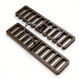 2Pcs Belt and Tie Hangers for Closet Organizer with 20 Hooks Brown
