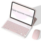 Ultra-Slim Portable Wireless Bluetooth Keyboard & Mouse Combo for Tablets and Laptops Pink