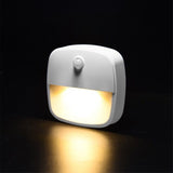 4Pcs Self-Adhesive LED Motion Sensor Night Light Battery Operated Wireless Wall Light for Closet Stair
