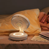 Table Fan USB Foldable Desktop Fan Portable Air Circulator Fan with Night Light