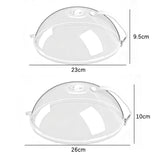 Transparent PC Microwave Cover with Handle for Plate Bowl Splatter
