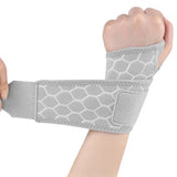 Carpal Tunnel Wrist Brace 2-Pack Adjustable Wrist Support Wraps for Men and Women Gray