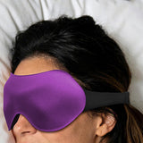 Adjustable Soft Sleep Masks for Side Sleepers for Women Men Travel Night Blindfold Purple