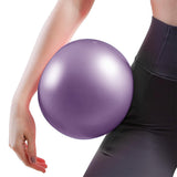 Small Exercise Ball 9 Inch Mini Pilates Ball Anti Burst and Slip Resistant Mini Yoga Ball for Stability Fitness Purple