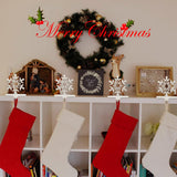 Snowflake Christmas Stocking Holders Metal Mantel Stocking Hangers