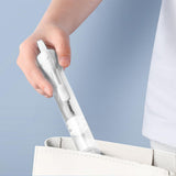 Travel Toothbrush with Built-in Toothpaste Container Kit Foldable Toothbrush for Camping Trip White