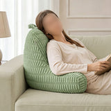 Bed Rest Backrest Cushion with Armrests Pocket Washable Cover Green