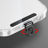 3 PCS 360 Degrees Rotating Stainless Steel Phone Tether Tab for most Phone Cases Black