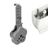 Toilet Tank Cleaning Tablet Holder Adjustable Silicone Metal Hanging Gray