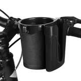 3-in-1 Bike Cup Holder with Cell Phone Keys Holder Water Bottle Holder for Bicycles Black
