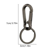 4 Pcs Metal Keychains Keyring Clip Holder Organizer for Home Car Keys Black
