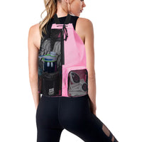 Swim Bag with Wet Pocket Mesh Drawstring Backpack for Swimming Gym Pink