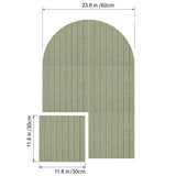 Arched Felt Bulletin Board Large with 30 Push Pins for Office Home School Green