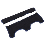 2 PCS Cotton Fire Resistant Foam Hard Hat Sweatbands with Hook and Loop Black