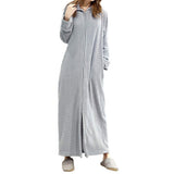 Unisex Bathrobe for Womens Flannel Fleece Robes Winter Warm Housecoat Nightgown Sleepwear Grey
