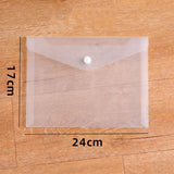 20 Pcs Snap File Bags Clear Horizontal C6 A5 A4 Sizes Office