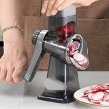 3-Blade Rotary Cheese Grater with Handle Kitchen Shredder Slicer Grater Slicer Style 2