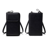PU Leather Women’s Phone Pouch Crossbody Bag Wallet Black