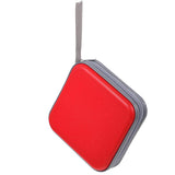 Water-Resistant 40-Disc CD Storage Case Hard Shell CD Holder with Individual Sleeves Zipper Organizer for Music Games Data Discs Red