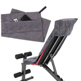120x50cm Microfibre Towel Quick Dry Gym with Pocket and Silicone Base Grey