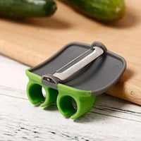 4Pcs Fruit Vegetable Peeler Double Finger Grip Cutter Slicer Kitchen Tools Green