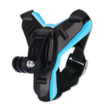 Helmet Chin Mount Holder Motorcycle Strap Quick Release Shockproof Blue