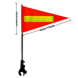 Bicycle Security Flag with Pole Reflective Strip Adjustable Stainless Steel Bicycle Handlebar Flag for Cycling Medium