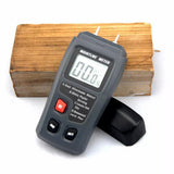 Digital Moisture Meter for Wood Damp Humidity Timber Firewood Tester LCD Analyzer Detector Grey