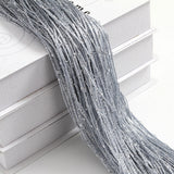2PCS 100x200cm Shimmer Tassel String Door and Window Divider Curtain Silver
