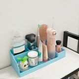 Bathroom Silicone Toothbrush Holder Stand Blue