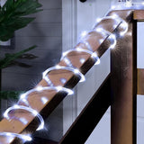 Solar Rope Lights 12m 100 LED with 8 Modes for Parties and Weddings White