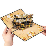 3D Pop-Up Happy Birthday Card with Envelope Unique Greeting Card Gift Style 2