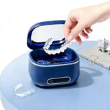 Retainer Cleaning Machine USB Rechargeable Cleaner for Glasses Jewelry Blue