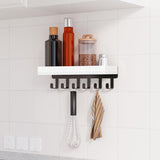 Key Holder Wall Mount Adhesive Key Hooks for Wallet House Accessories White