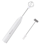 USB Electric Handheld Milk Frother for Coffee & Drinks White