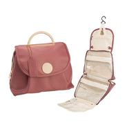 Women Travel Toiletry Bag with Hanging Hook Travel Sling Bag Red