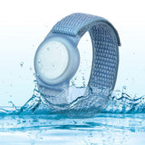 2PCS Protective Cover Wristband Nylon Air Tag Band Anti-lost for Airtag Blue