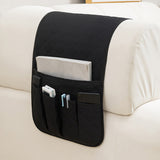 5-Pocket Sofa Armrest Organizer Remote Control Holder for Couch & Chair Black